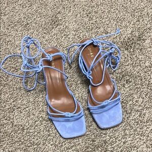 Alohas Women's Cornflower Blue Paloma Wrap Up Heels